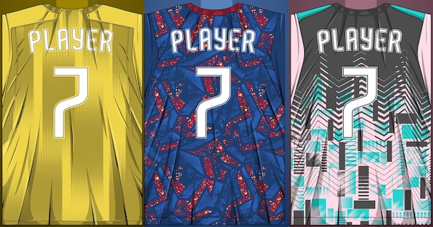 Free vector collection of sports shirts - soccer kit for sublimation