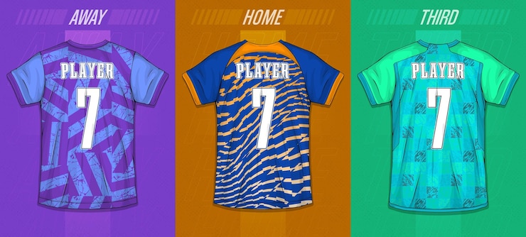Free Vector collection of sports shirts - soccer kit for sublimation