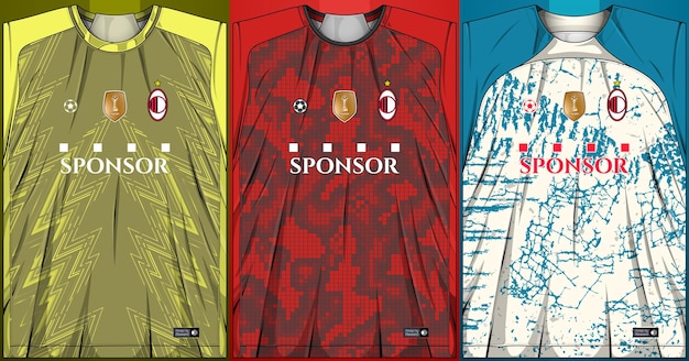 Collection of sports shirts - soccer kit for sublimation