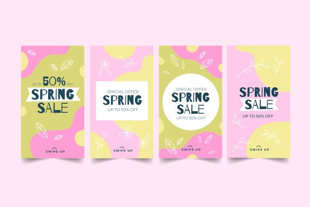 collection of spring instagram stories