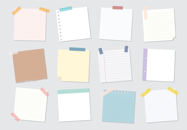 Free vector collection of sticky note illustrations