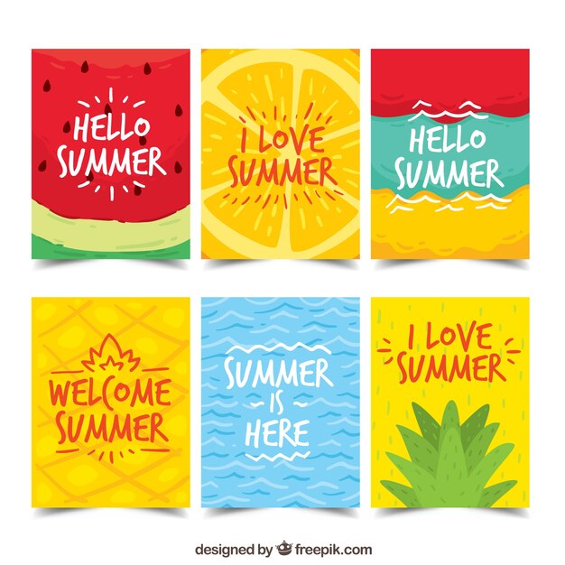 Collection of summer cards