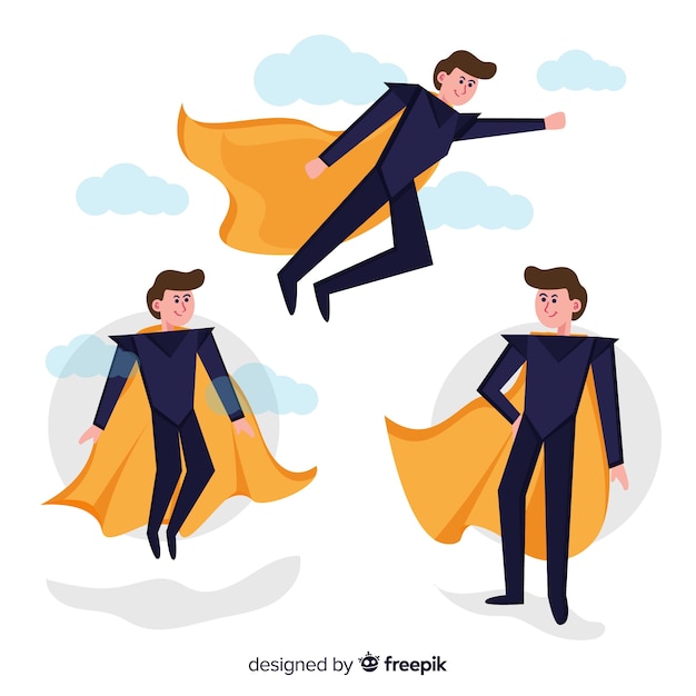 Free vector collection of superheroes