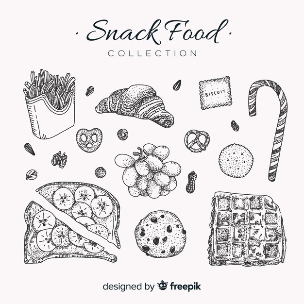 Collection of tasty snacks