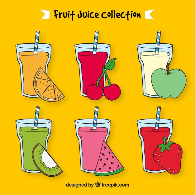 collection of tasty summer juices