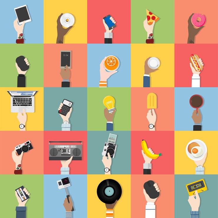 Free Vector collection of technology and food vectors