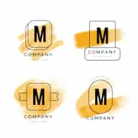 Free vector collection of templates with m logos
