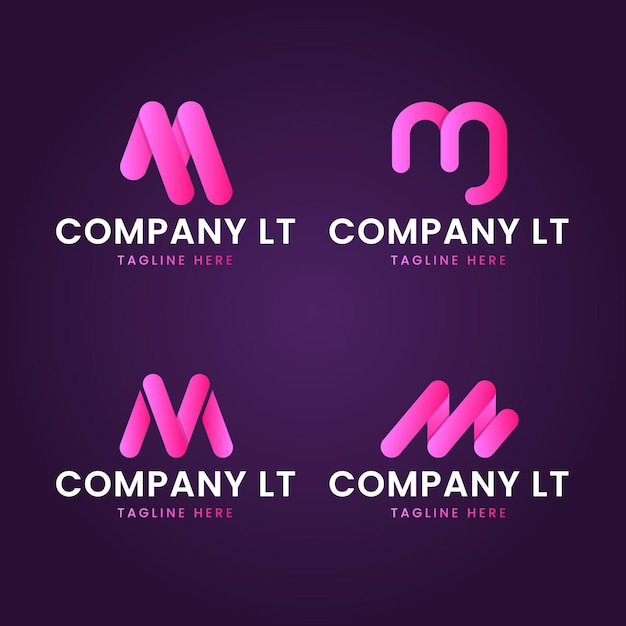 M 로고가있는 템플릿 모음