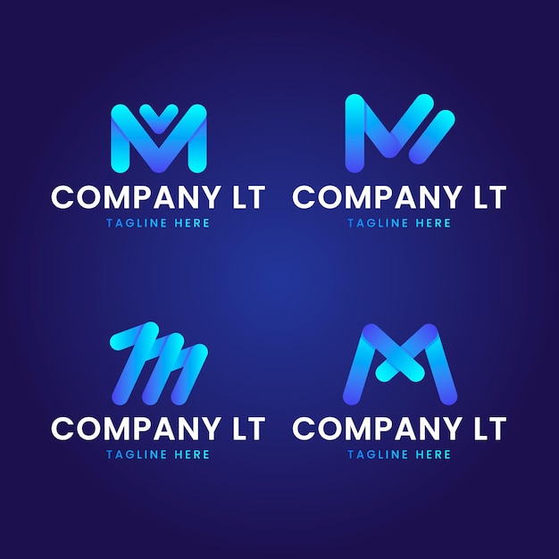 Collection of templates with m logos