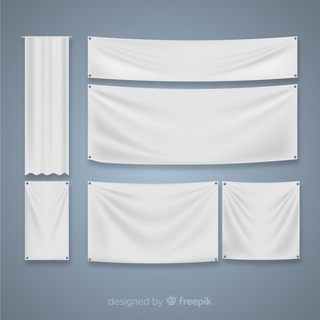 Collection of Textile Banners: High-Quality Vector Templates