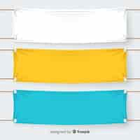 Free vector collection of textile banners