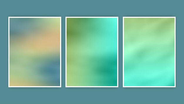 Collection of three abstract blurred cover designs