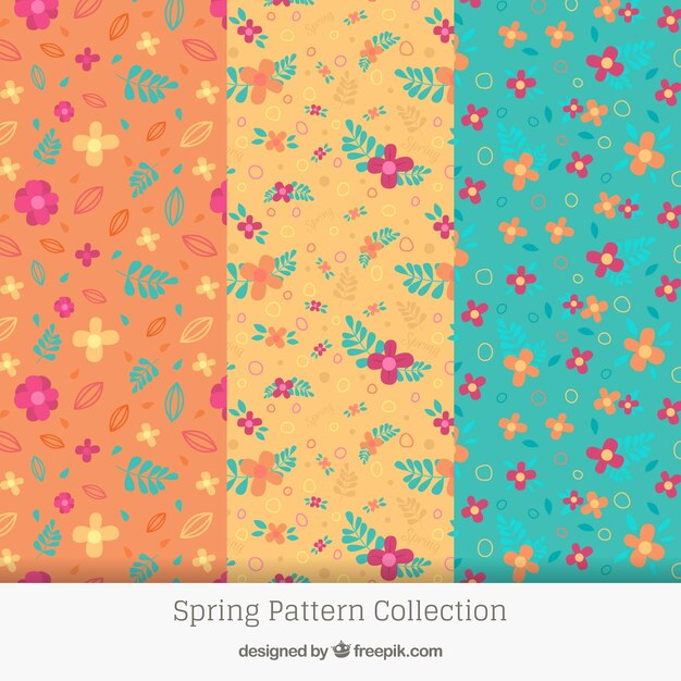 Collection of three spring patterns