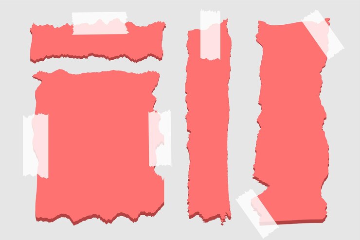 Free Vector collection of torn ripped paper sheets