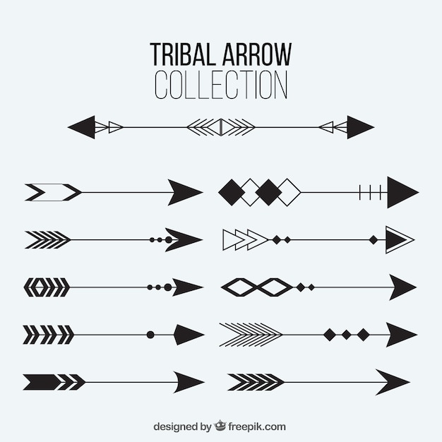 Free vector collection of tribal arrows