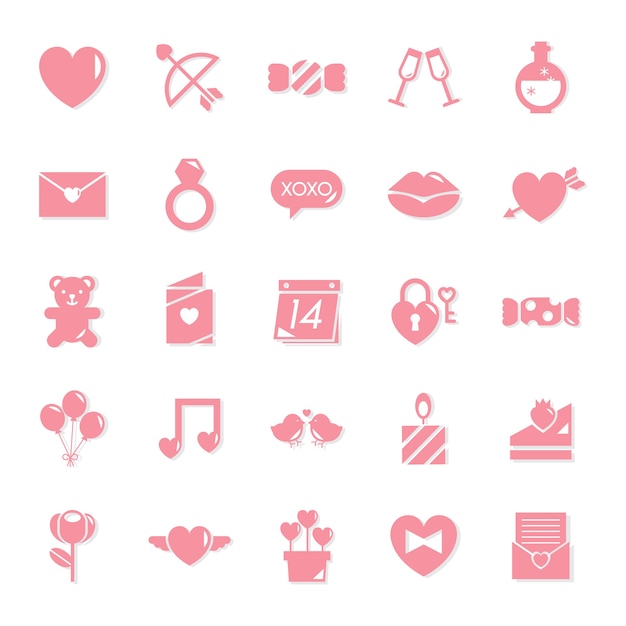 Free vector collection of valentines day icons