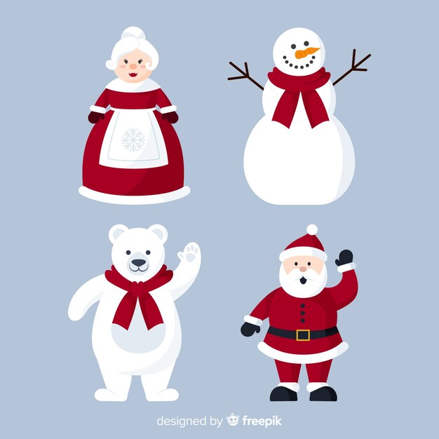 Collection of various christmas characters