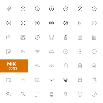Sito web mix vettore impostare le icone