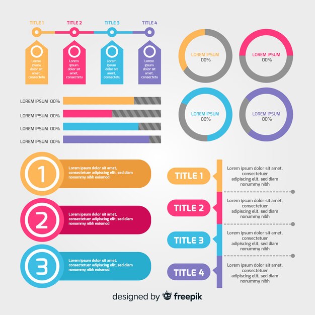 Collection of various infographic elements