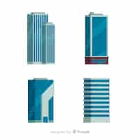 Free vector collection of various office buildings