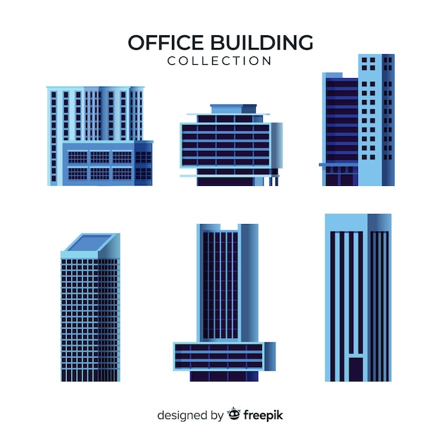 Free vector collection of various office buildings