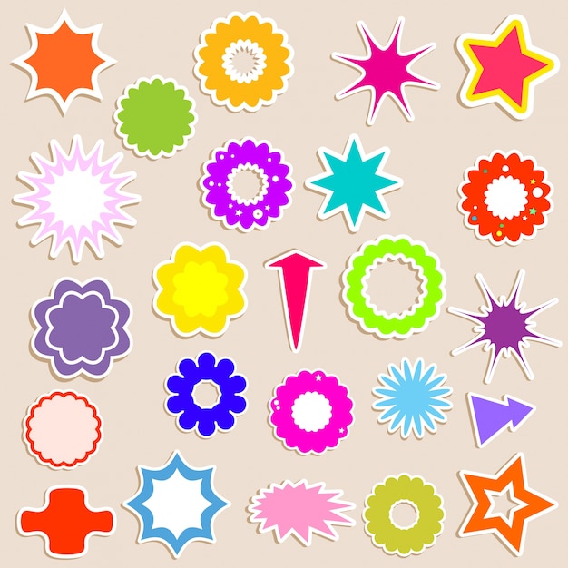 Stars Stickers 2 Stock Vector by ©franrondon@outlook.com 110823960