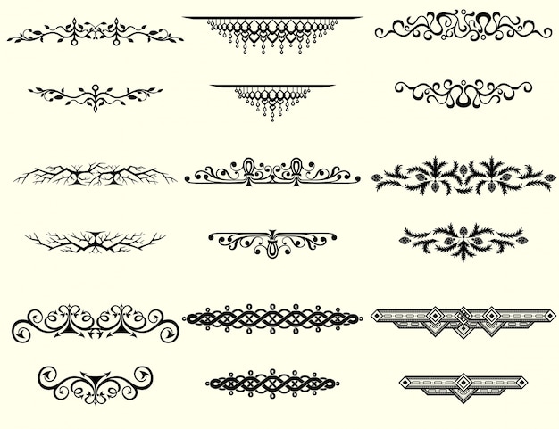 Collection of vintage borders