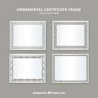 Free vector collection of vintage certificate frames