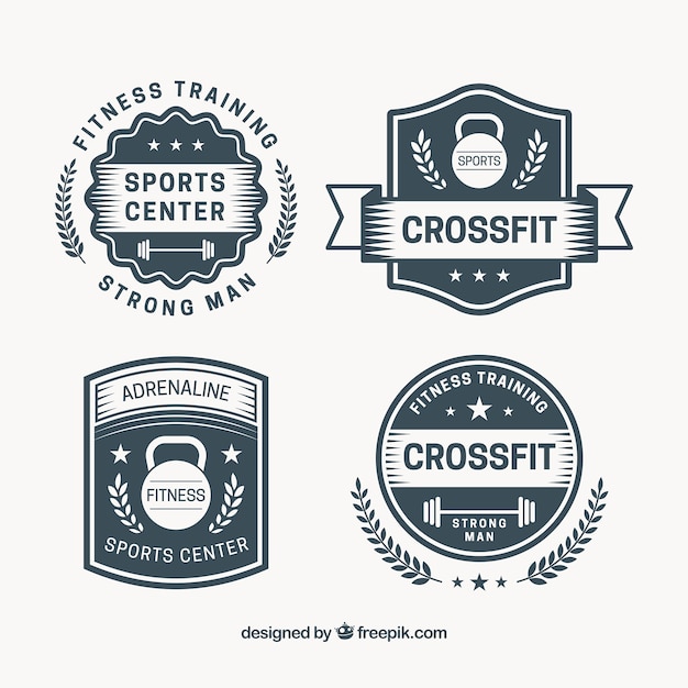 Collection of vintage corssfit stickers