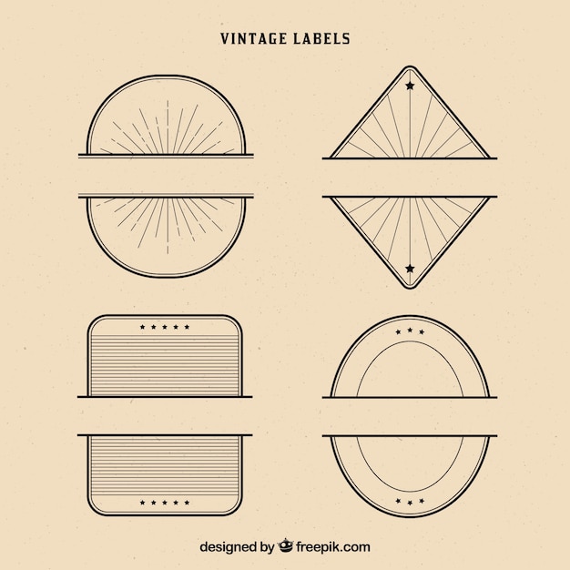 Free vector collection of vintage labels