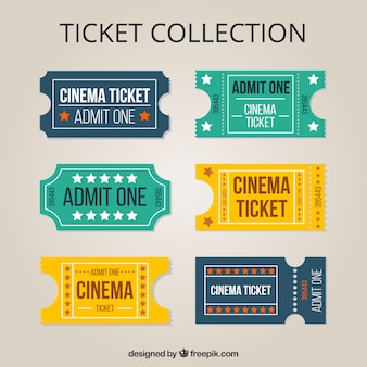 Raccolta dei biglietti per il cinema d'epoca