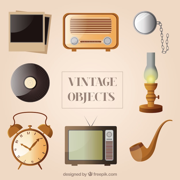 Free vector collection of vintage objects