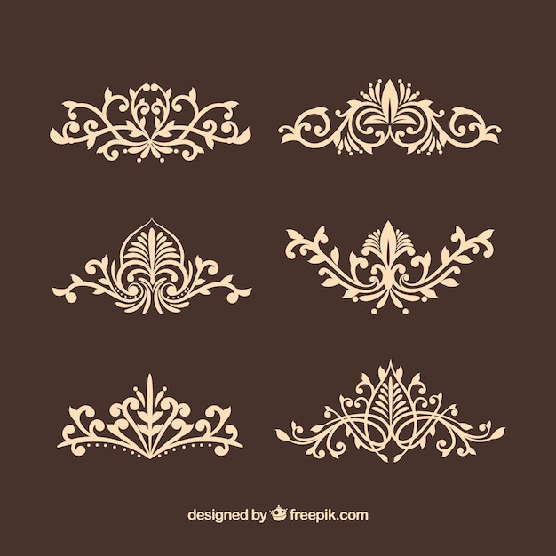 Free vector collection of vintage ornaments