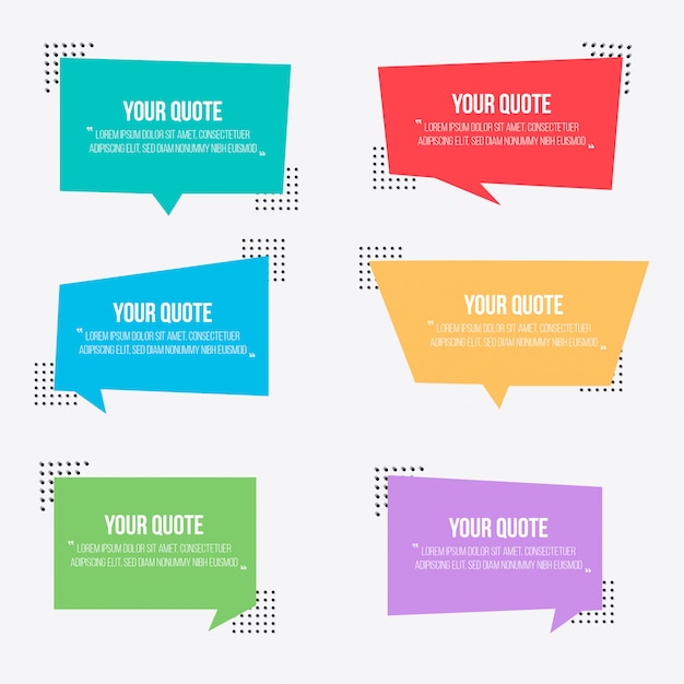 Free vector collection of vintage speech bubbles for quotes