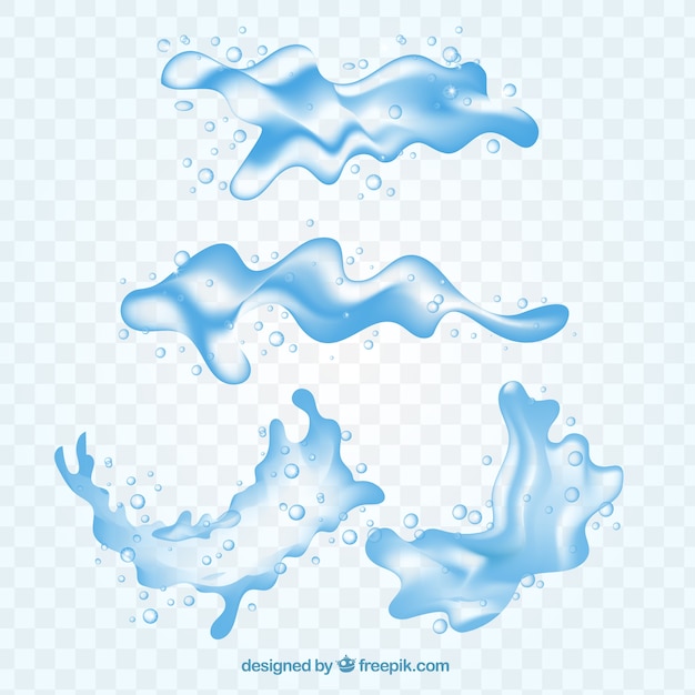 Free vector collection of water splashes