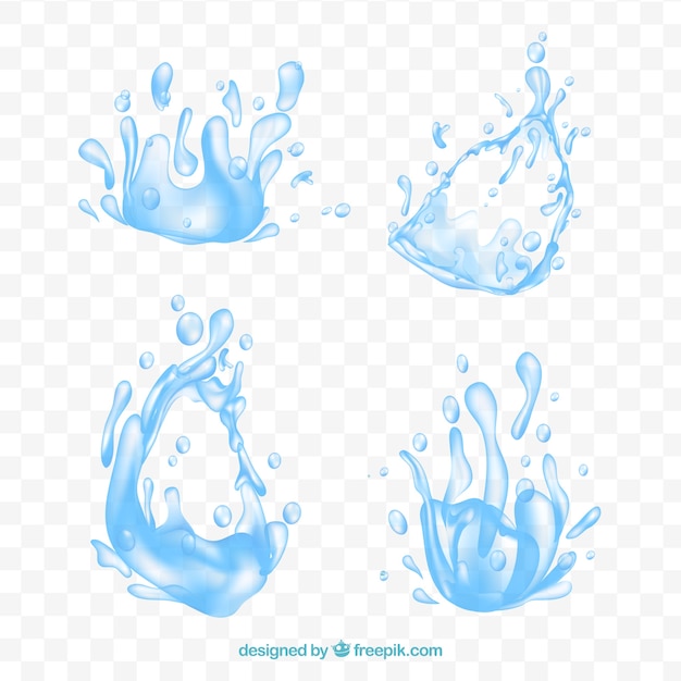 Free Vector collection of water splashes