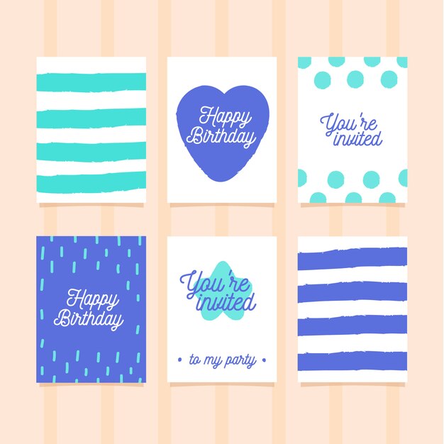 Collection of watercolor birthday cards