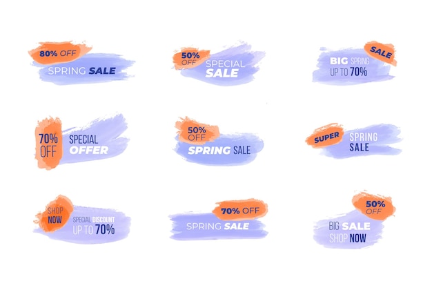 Free vector collection of watercolour line banners for sale