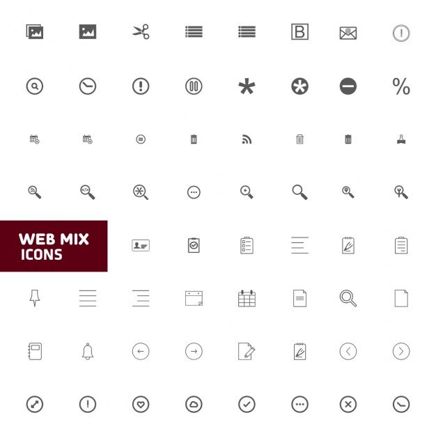 Collection of web icons