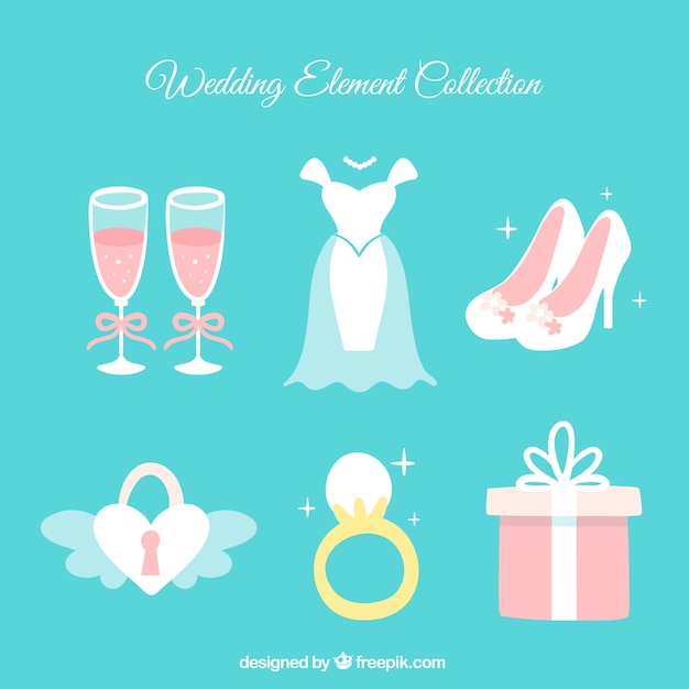 Free vector collection of wedding element