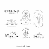 Free vector collection of wedding florist logos