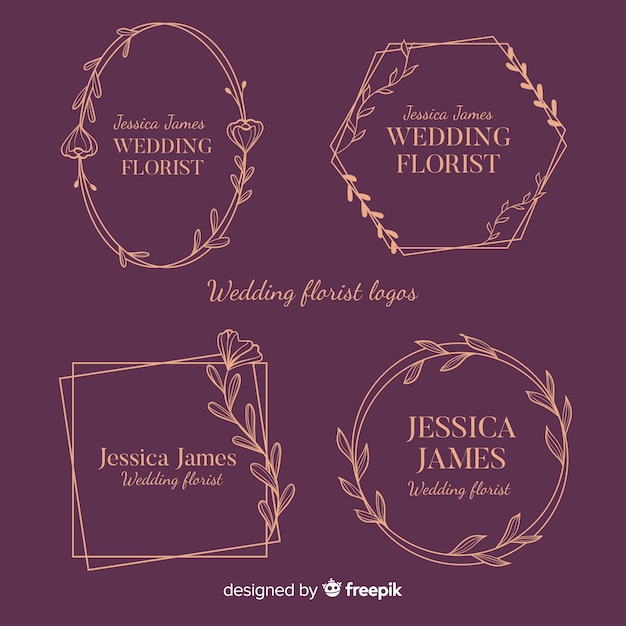 Collection of  wedding florist logos