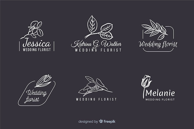 Collection of wedding florist logos