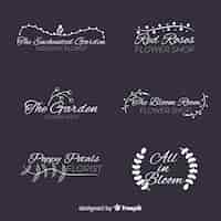 Free vector collection of wedding florist logos