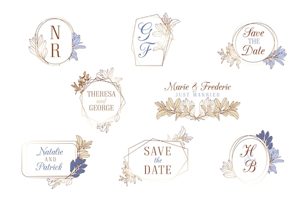 Collection of wedding monograms