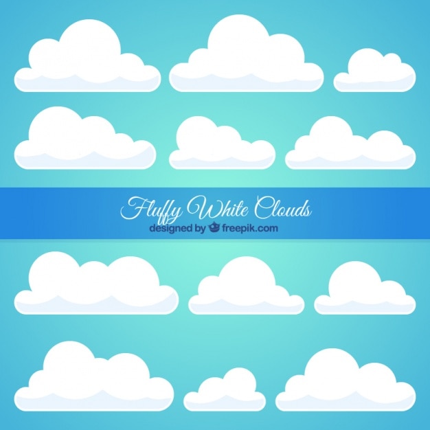 Free vector collection of white cloud