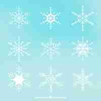 Free vector collection of white snowflakes