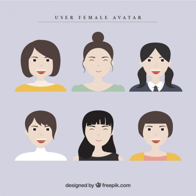 Free vector collection of women user avatar