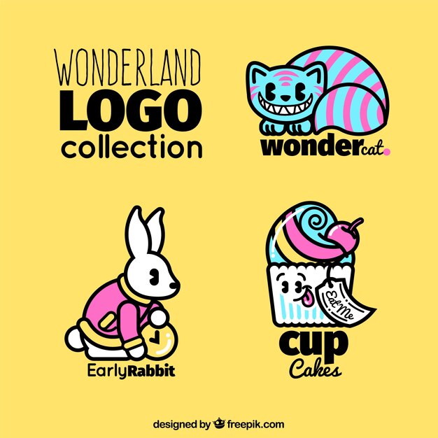 Collection of wonderland logos