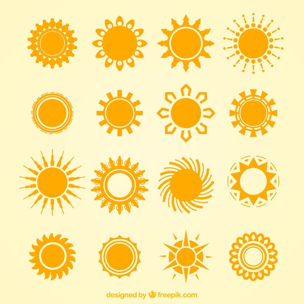黄色の太陽のコレクション